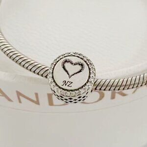 Pandora New Zealand Kiwi & Fern Gift Exclusive Dangle Charm NZ Bead Pendant